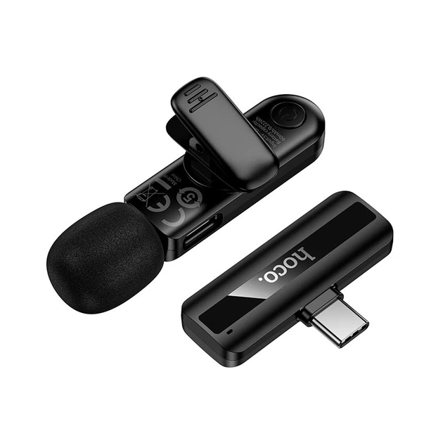 Беспроводная микрофонная система HOCO L20 Fair (Type-C) Black (6942007655491)