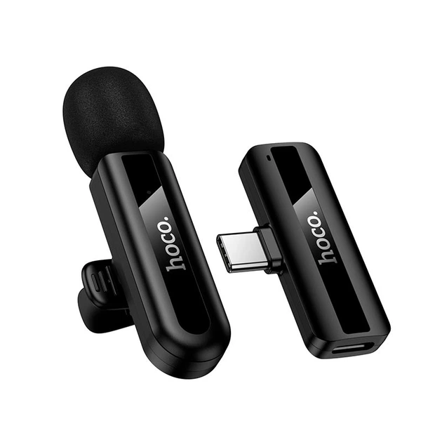 Беспроводная микрофонная система HOCO L20 Fair (Type-C) Black (6942007655491)