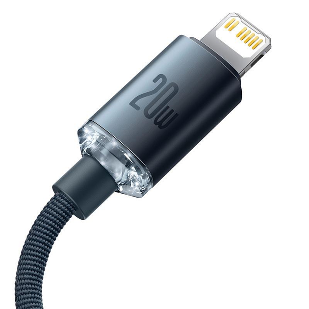 Кабель Baseus Crystal Shine Series Fast Charging Data Cable Type-C to iP 20W 1.2m Black (CAJY000201)