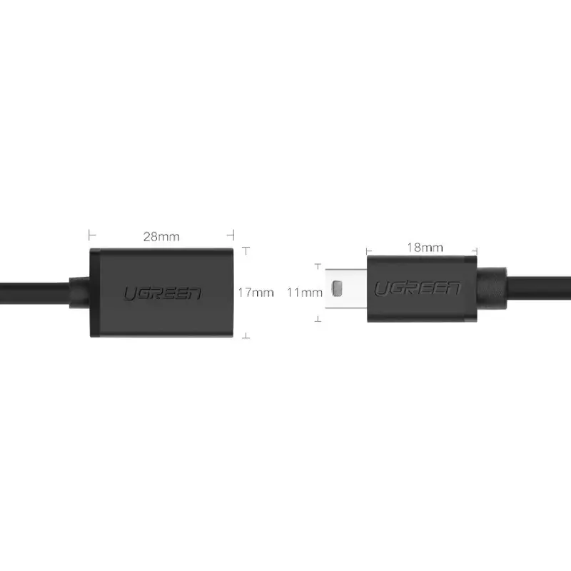 Перехідник UGREEN US249 Mini USB Male to USB Female OTG Cable(UGR-10383)