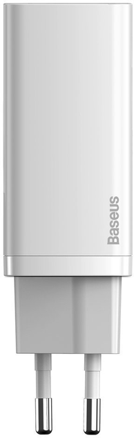 Сетевое зарядное устройство Baseus GaN2 Lite Quick Charger C+U 65W EU White (CCGAN2L-B02)