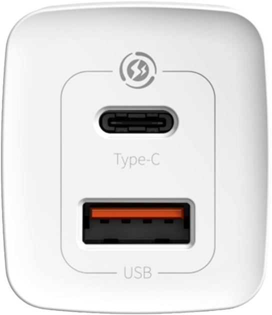 Сетевое зарядное устройство Baseus GaN2 Lite Quick Charger C+U 65W EU White (CCGAN2L-B02)