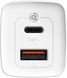 Сетевое зарядное устройство Baseus GaN2 Lite Quick Charger C+U 65W EU White (CCGAN2L-B02)