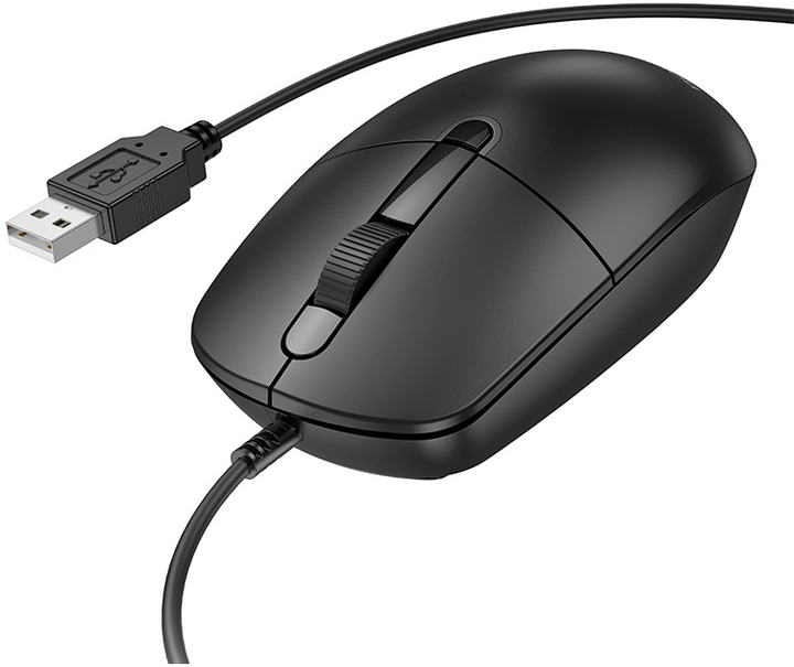 Миша BOROFONE BG17 Morning business wired mouse Black (6941991119125)