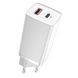 Сетевое зарядное устройство Baseus GaN2 Lite Quick Charger C+U 65W EU White (CCGAN2L-B02)