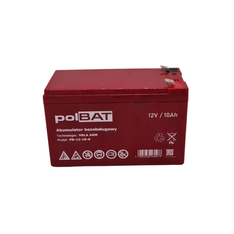 Батарея до ДБЖ polBAT AGM 12V-10Ah (PB-12-10-A)