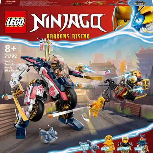 Конструктор LEGO Ninjago Перегінний робобайк-трансформер Сори 384 деталей (71792)