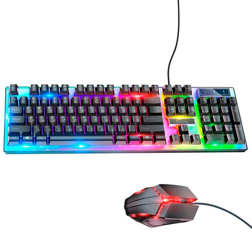 Миша + клавіатура HOCO GM18 Luminous gaming keyboard and mouse set Black (6931474783684)