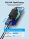Зарядное устройство Vention Two-Port USB(A+C) Wall Charger (18W/20W) EU-Plug Black (FBBB0-EU)