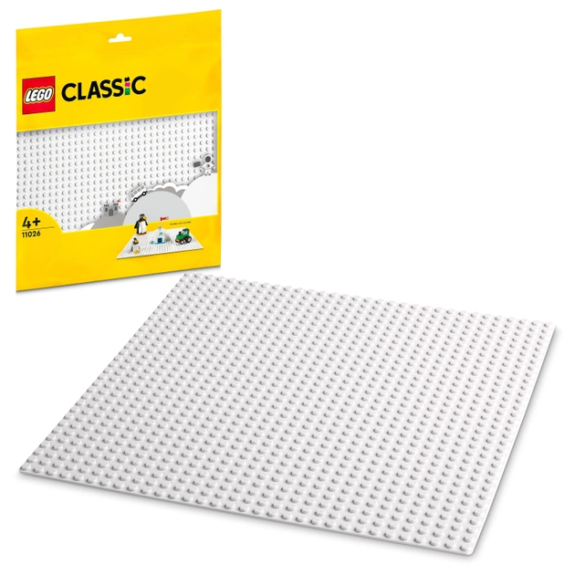 Конструктор LEGO Classic Белая базовая пластина 1 деталь (11026)