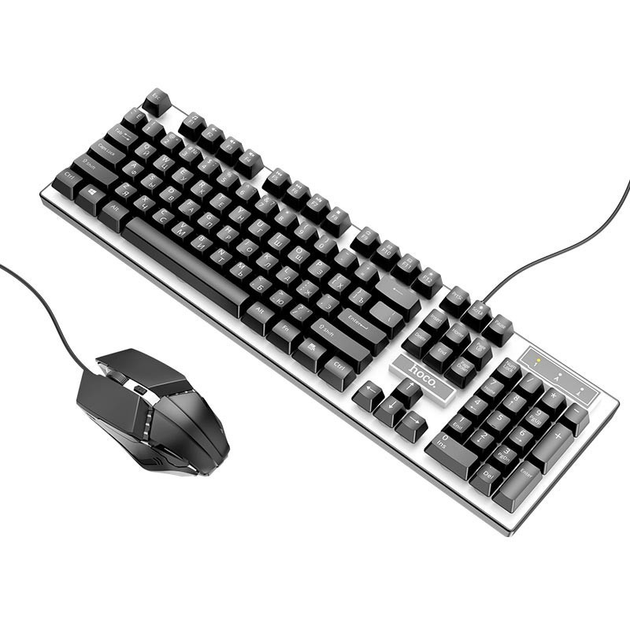 Мышка + клавиатура HOCO GM18 Luminous gaming keyboard and mouse set Black (6931474783684)