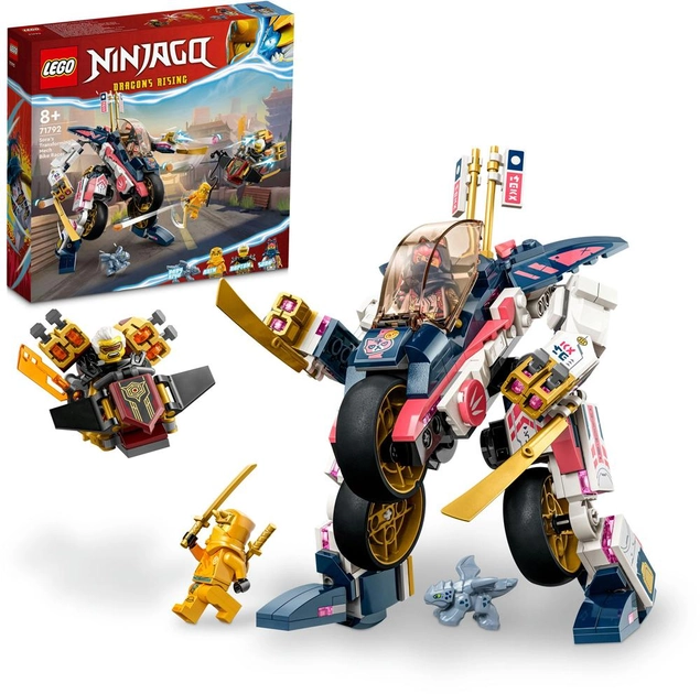 Конструктор LEGO Ninjago Перегінний робобайк-трансформер Сори 384 деталей (71792)