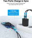 Зарядное устройство Vention Two-Port USB(A+C) Wall Charger (18W/20W) EU-Plug Black (FBBB0-EU)