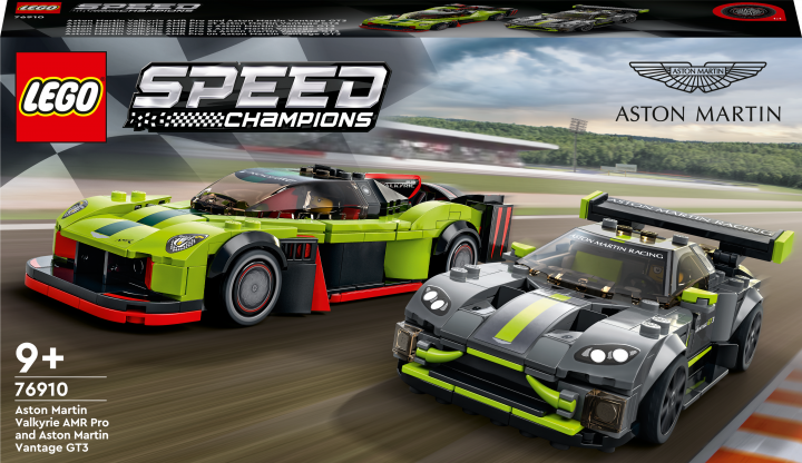 Конструктор LEGO Speed Champions Aston Martin Valkyrie AMR Pro і Aston Martin Vantage GT3 592 деталі (76910)