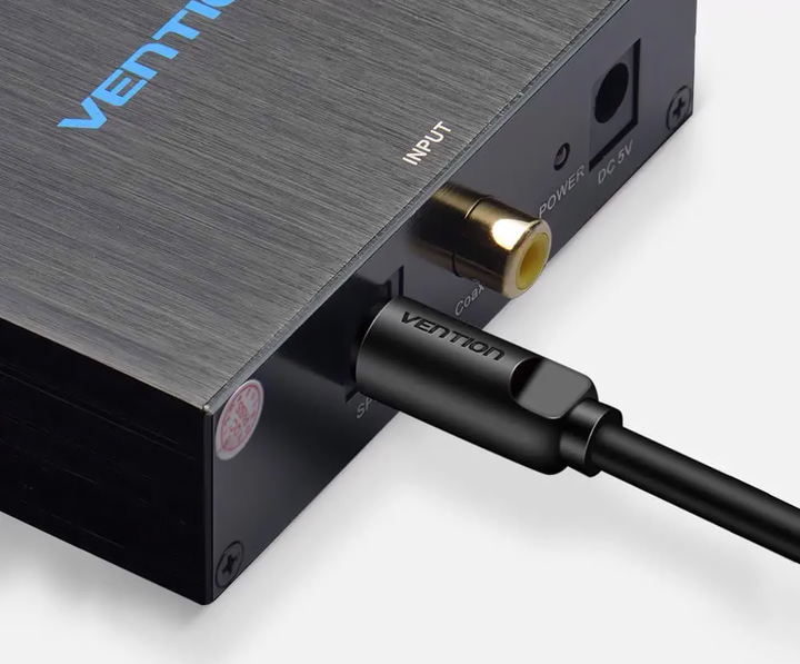 Кабель Vention Optical Fiber Audio Cable 2M Black (BAEBH)