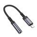 Адаптер BOROFONE BV24 Graceful digital audio converter cable iP to 3.5mm Metal Grey (6941991120398)