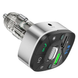 Автомобильное зарядное устройство с FM-модулятором HOCO E71 Crystal transparent discovery edition QC3.0 car BT FM transmitter Dark Blue (6931474789082)