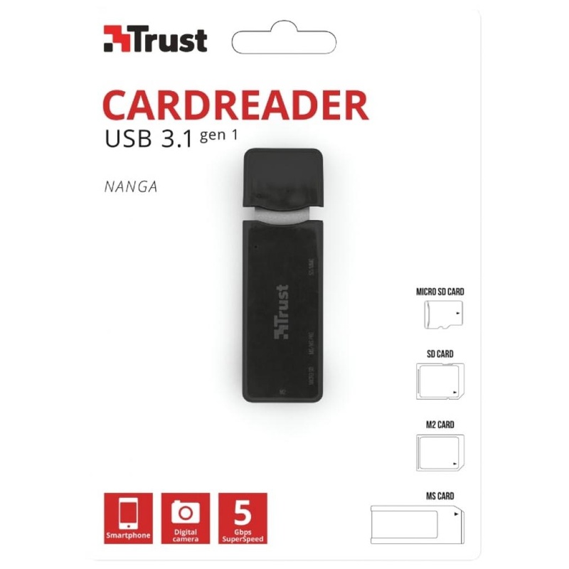 Зчитувач флеш-карт Trust Nanga USB 3.1 (21935)