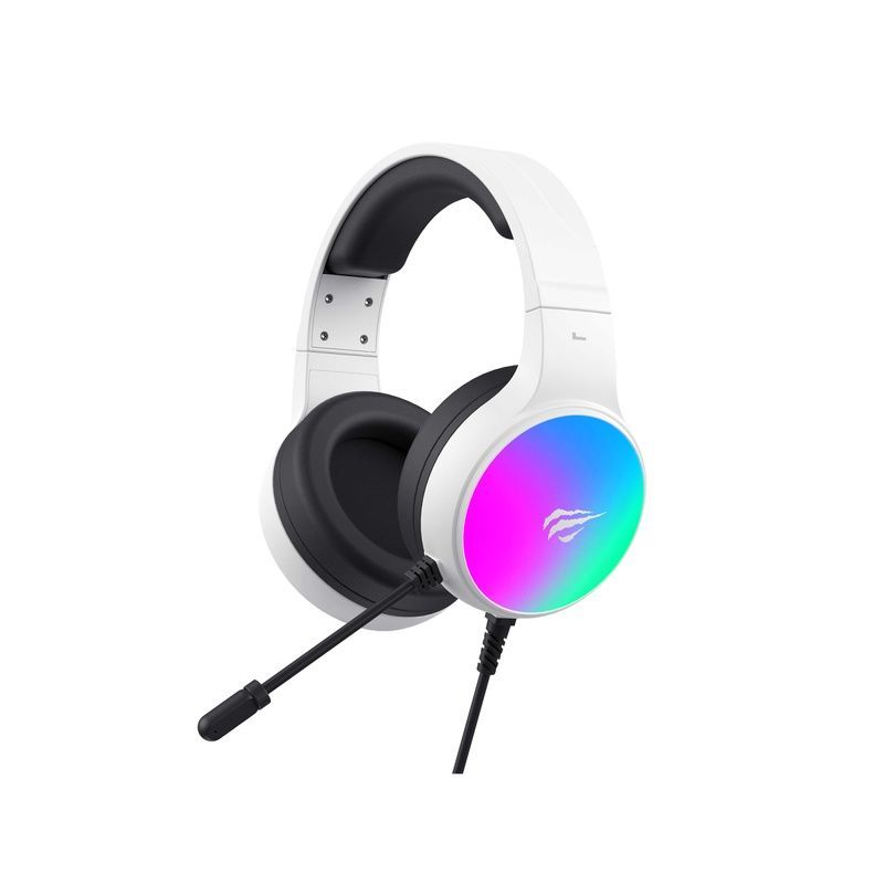 Геймерські навушники USB 7.1 з мікрофоном і RGB підсвіткою HV-H2043U Havit білі