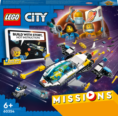Конструктор LEGO City Missions Космическая миссия для исследования Марса 298 деталей (60354)