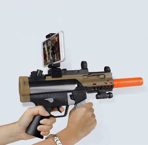 Интерактивный автомат для смартфона AR Game Gun MP5K Bluetooth, Черный