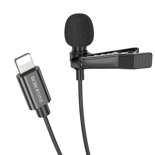 Мікрофон-петличка BOROFONE BFK11 Elegant lavalier microphone iP Black (6941991106675)