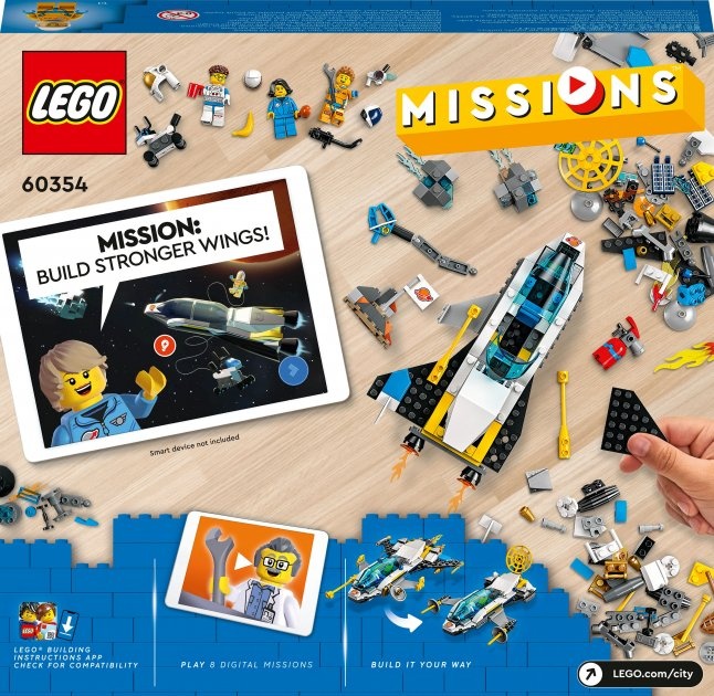 Конструктор LEGO City Missions Місії дослідження Марсу на космічному кораблі 298 деталей (60354)