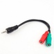 Аудио-кабель Gembird CCA-417, 3.5мм 4-pin "папа" / 3.5 мм стерео "мама" + микрофон "мама", черный цвет