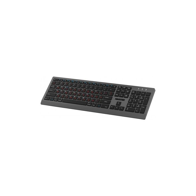 Клавиатура Maxxter KBW-01G-UA Wireless UA Gray (KBW-01G-UA)