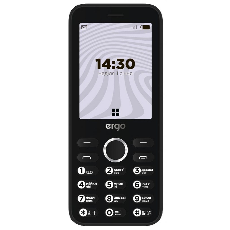 Мобильный телефон Ergo B281 Black, Черный