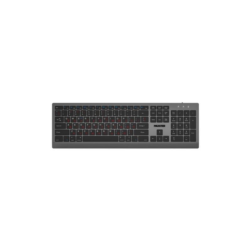 Клавиатура Maxxter KBW-01G-UA Wireless UA Gray (KBW-01G-UA)