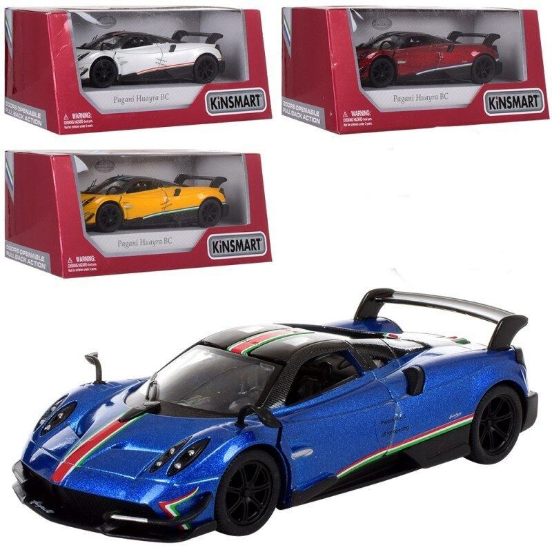 Машинка Kinsmart Pagani Huayra BC with printing 2016 1:38 KT5400WF