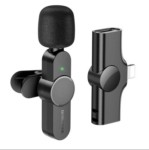 Мікрофон-петличка BOROFONE BFK12 Trophy lavalier wireless digital microphone iP Black (6941991106385)
