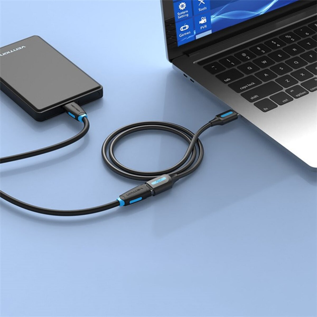 USB удлинитель 5м. Vention USB 2.0 A Male to A Female Extension Cable black PVC Type (CBIBJ)