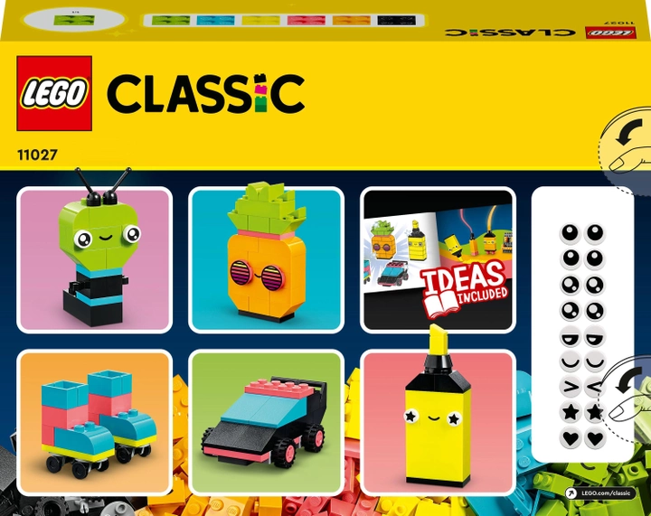 Конструктор LEGO Classic Творчі неонові веселощі 333 деталі (11027)