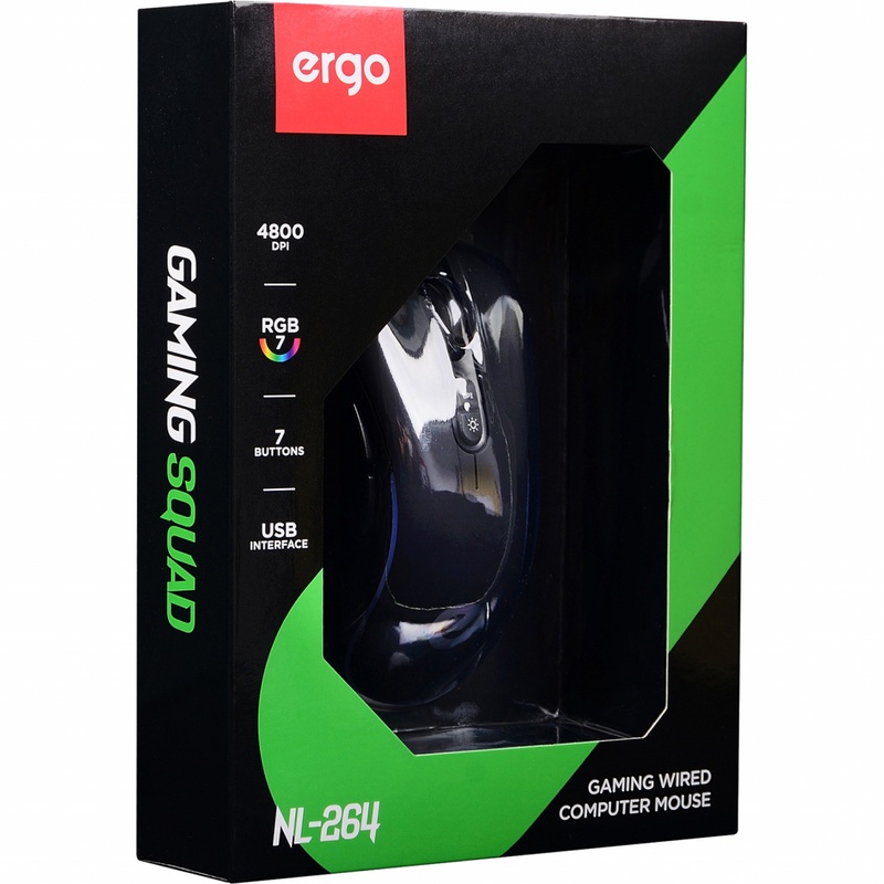 Игровая мышка Ergo NL-264 USB Black (NL-264)