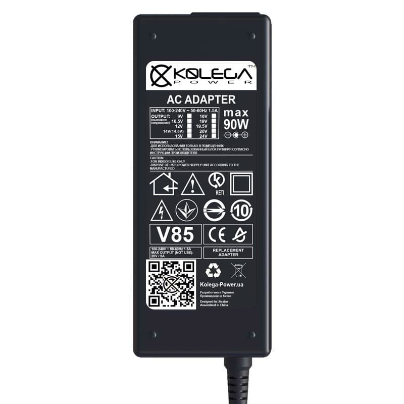 Блок питания Kolega-Power для ноутбука DELL 19,5V 4.62A, 90W, 7.4 * 5.0. (KP-90-195-7450D)