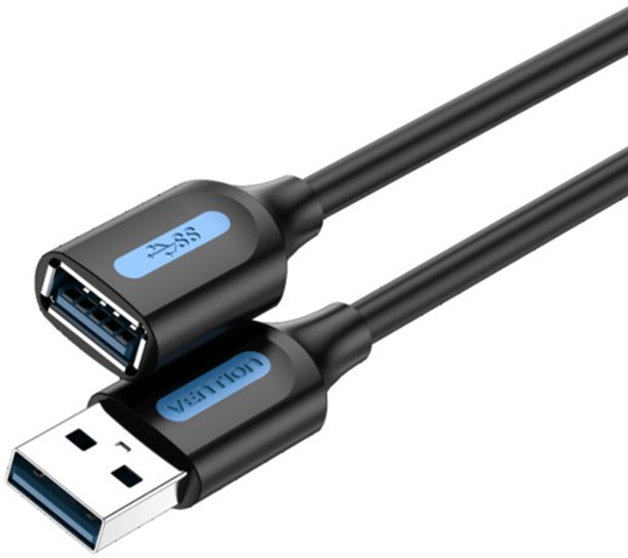 USB подовжувач 1M Vention USB 3.0 A Male to A Female Extension Cable 1M black PVC Type (CBHBF)
