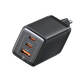 Мережевий зарядний пристрій Usams US-CC180 65W ACC 3 Ports GaN Fast Charger (EU) -- Sandru series Black (CC180TC01)