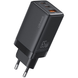 Сетевое зарядное устройство для Usams US-CC180 65W ACC 3 Ports GaN Fast Charger (EU) -- Sandru series Black (CC180TC01)