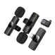 Мікрофон-петличка BOROFONE BFK15 Dual-mic lavalier wireless digital microphone (iP/Type-C) Black (6941991117107)