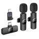 Мікрофон-петличка BOROFONE BFK15 Dual-mic lavalier wireless digital microphone (iP/Type-C) Black (6941991117107)