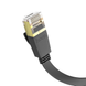 Патч-корд 20м HOCO US07 General pure copper flat network cable Black (6931474780720)