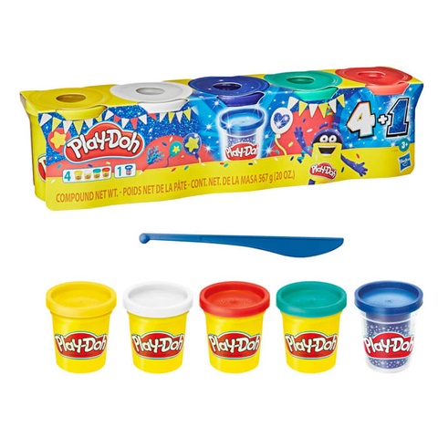 Набор пластилина Play-Doh 5 баночек + нож (F1848)