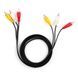 Кабель мультимедийный 3RCA to 3RCA 1.8m Vinga (VCP3RCA1.8)