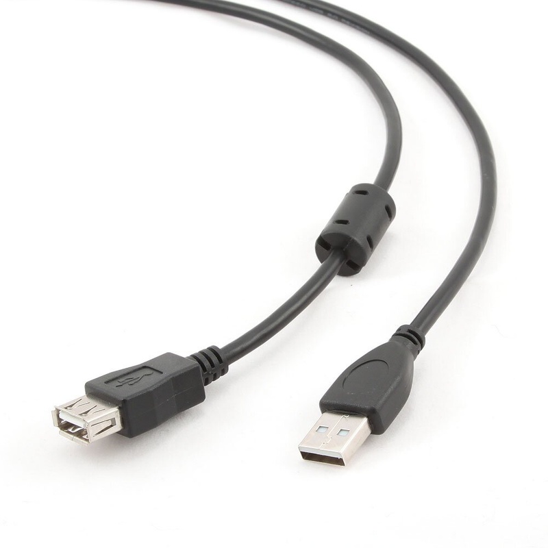 Кабель Gembird премиум качество USB 2.0 A-папа / A-мама, 3м с ферритовым сердечником (CCF-USB2-AMAF-10)