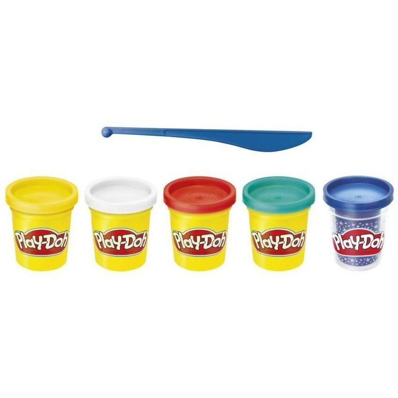 Набір пластиліну Play-Doh 5 баночок + ніж (F1848)