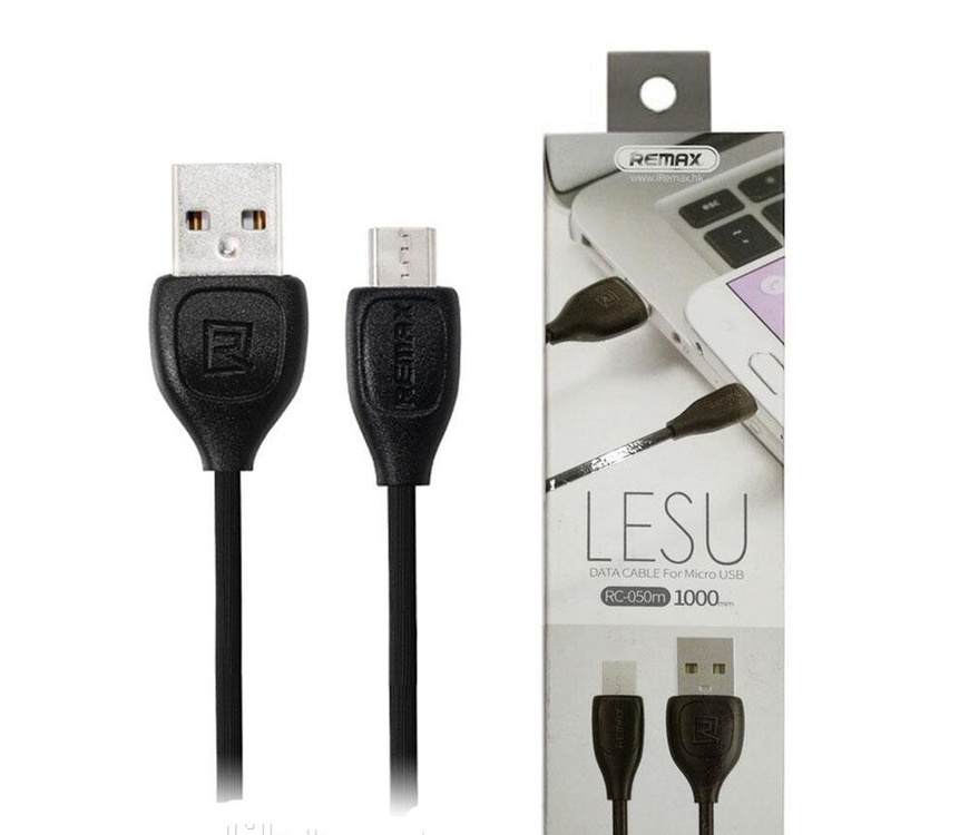 Кабель Remax USB 2.0 AM to Micro 5P 1m RC-050m Black