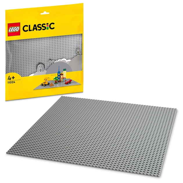 Конструктор LEGO Classic Серая базовая пластина 1 деталь (11024)