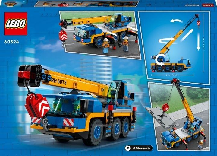 Конструктор LEGO City Пересувний кран 340 деталей (60324)